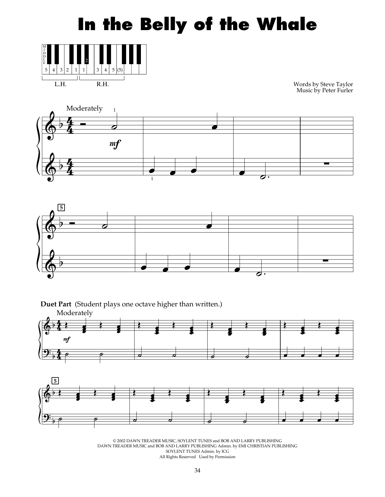 Download Steve Taylor In The Belly Of The Whale (from Jonah - Sheet Music
