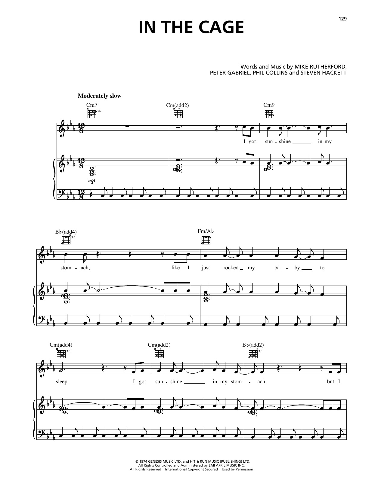 Download Genesis In The Cage Sheet Music