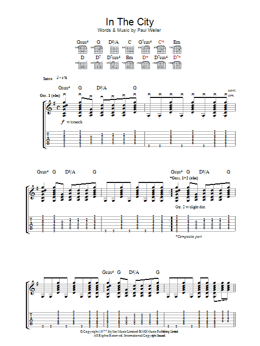 Download The Jam In The City Sheet Music