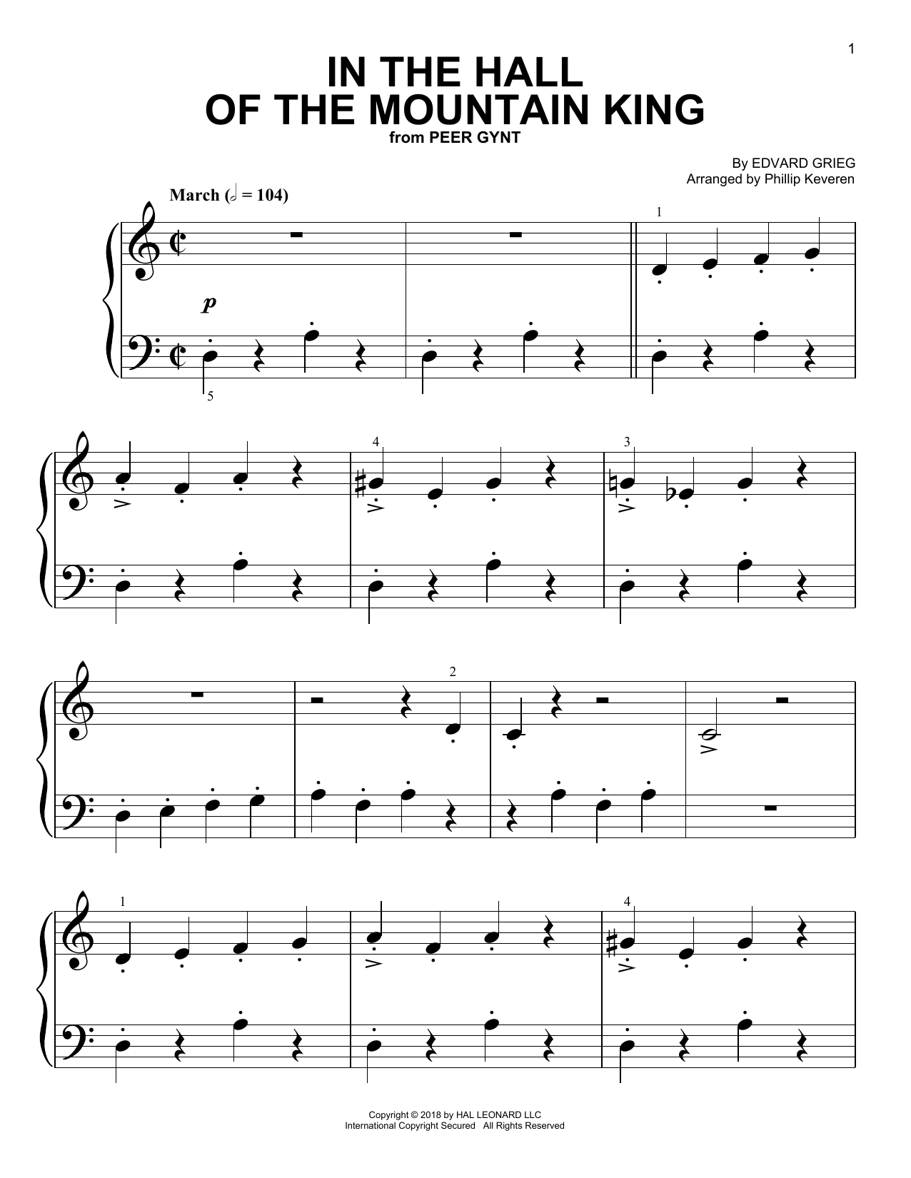 Download Phillip Keveren In The Hall Of The Mountain King Sheet Music