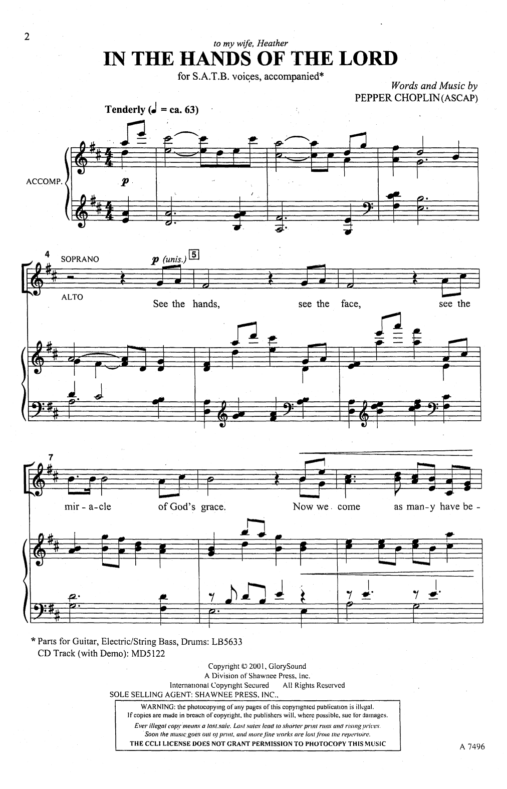 Download Pepper Choplin In The Hands Of The Lord Sheet Music