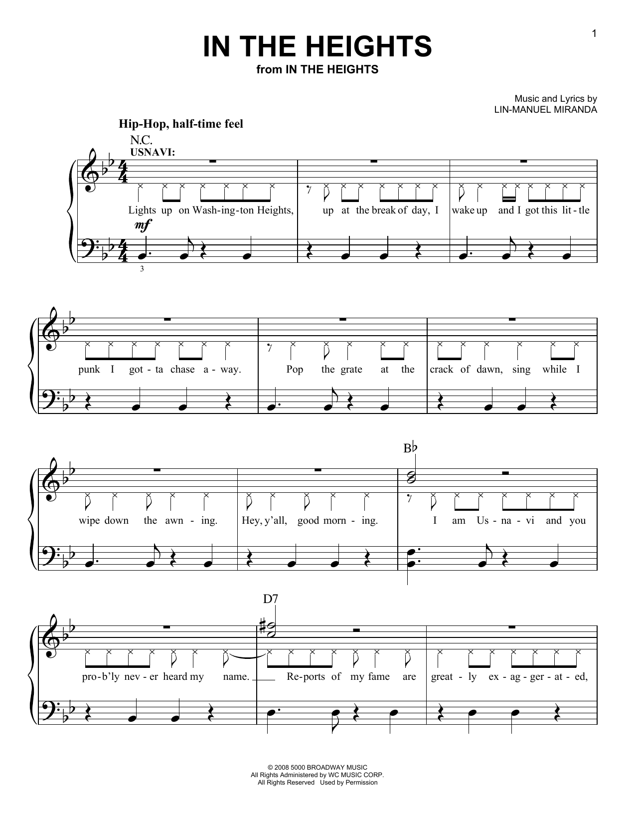 Download Lin-Manuel Miranda In The Heights (from In The Heights) Sheet Music
