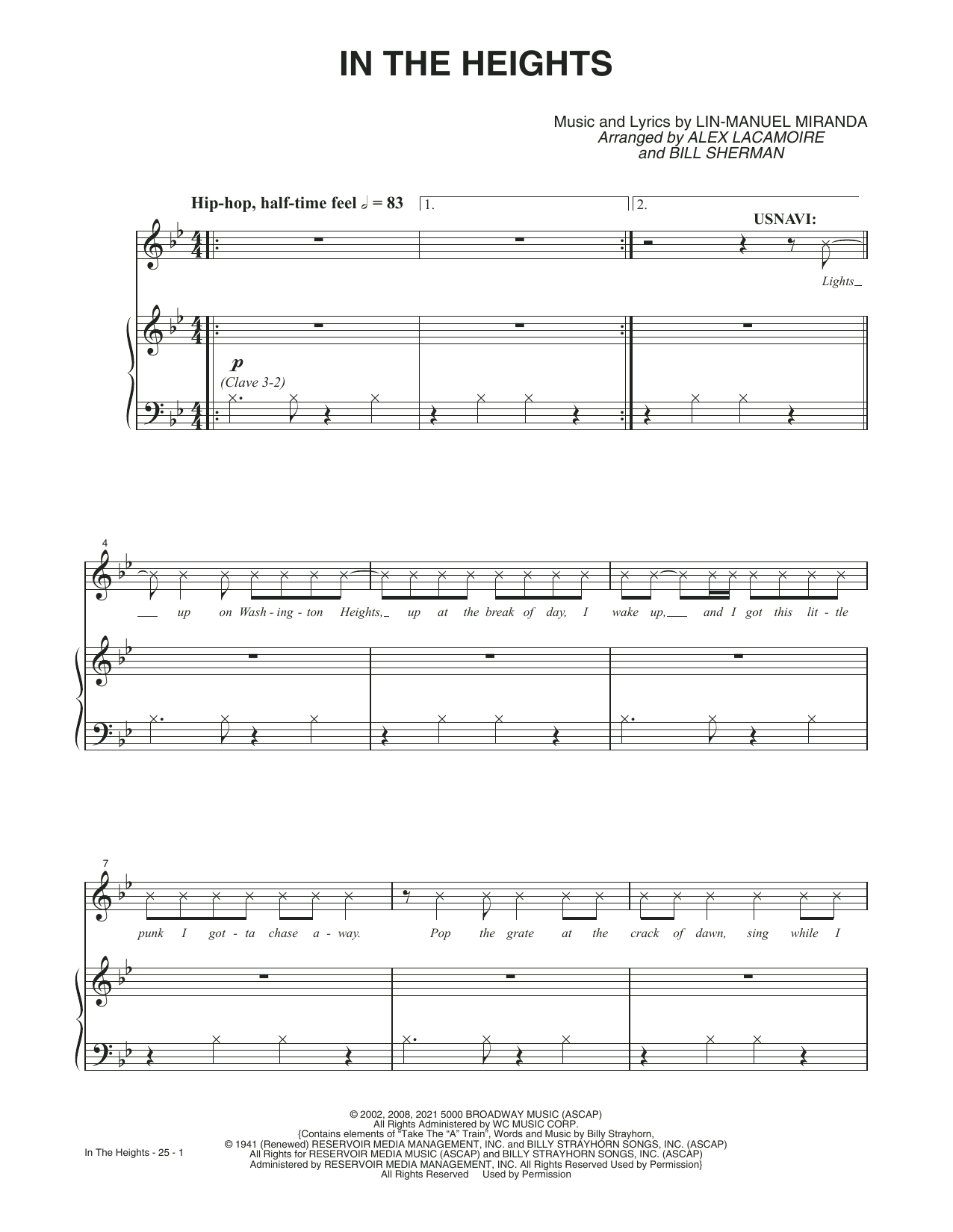 Download Lin-Manuel Miranda In The Heights (from the Motion Picture Sheet Music