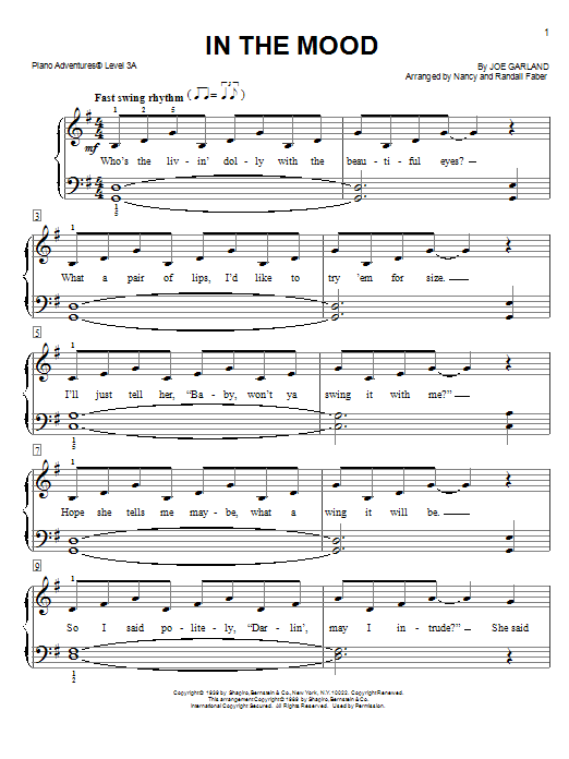 Download Nancy and Randall Faber In the Mood Sheet Music