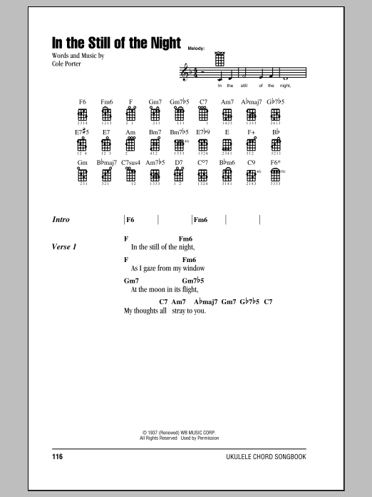Download Cole Porter In The Still Of The Night Sheet Music