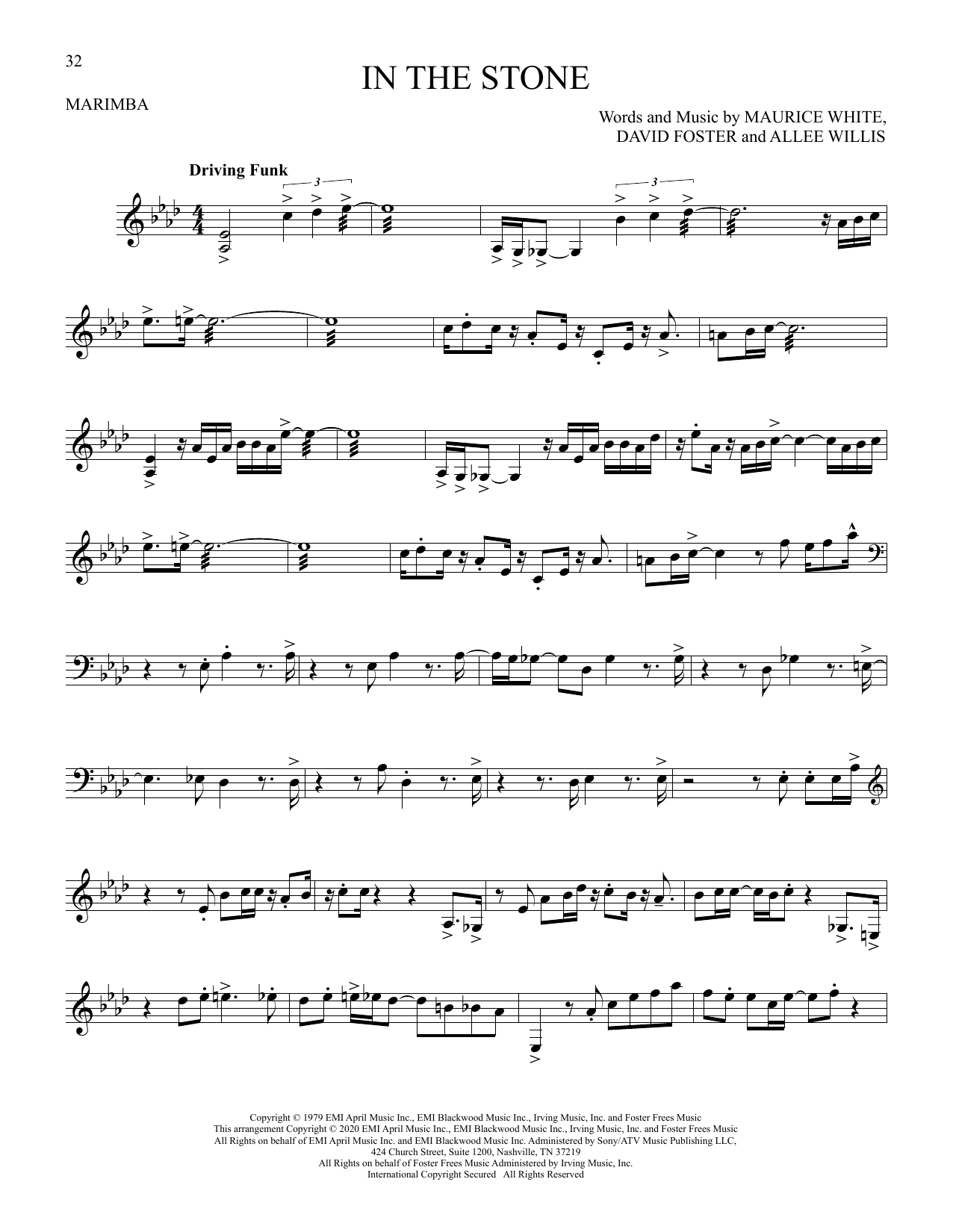 Download Earth, Wind & Fire In The Stone Sheet Music