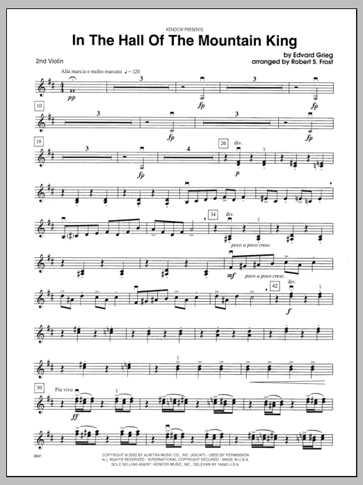 Download Frost In the Hall of the Mountain King - 2nd Sheet Music