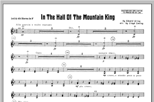 Download Lloyd Conley In the Hall of the Mountain King - F Ho Sheet Music