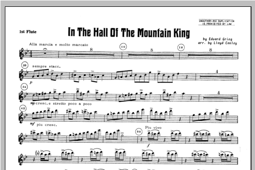 Download Lloyd Conley In the Hall of the Mountain King - Flut Sheet Music