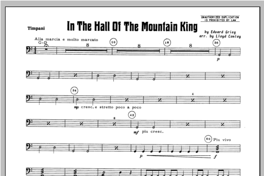 Download Lloyd Conley In the Hall of the Mountain King - Perc Sheet Music