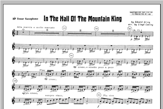 Download Lloyd Conley In the Hall of the Mountain King - Teno Sheet Music