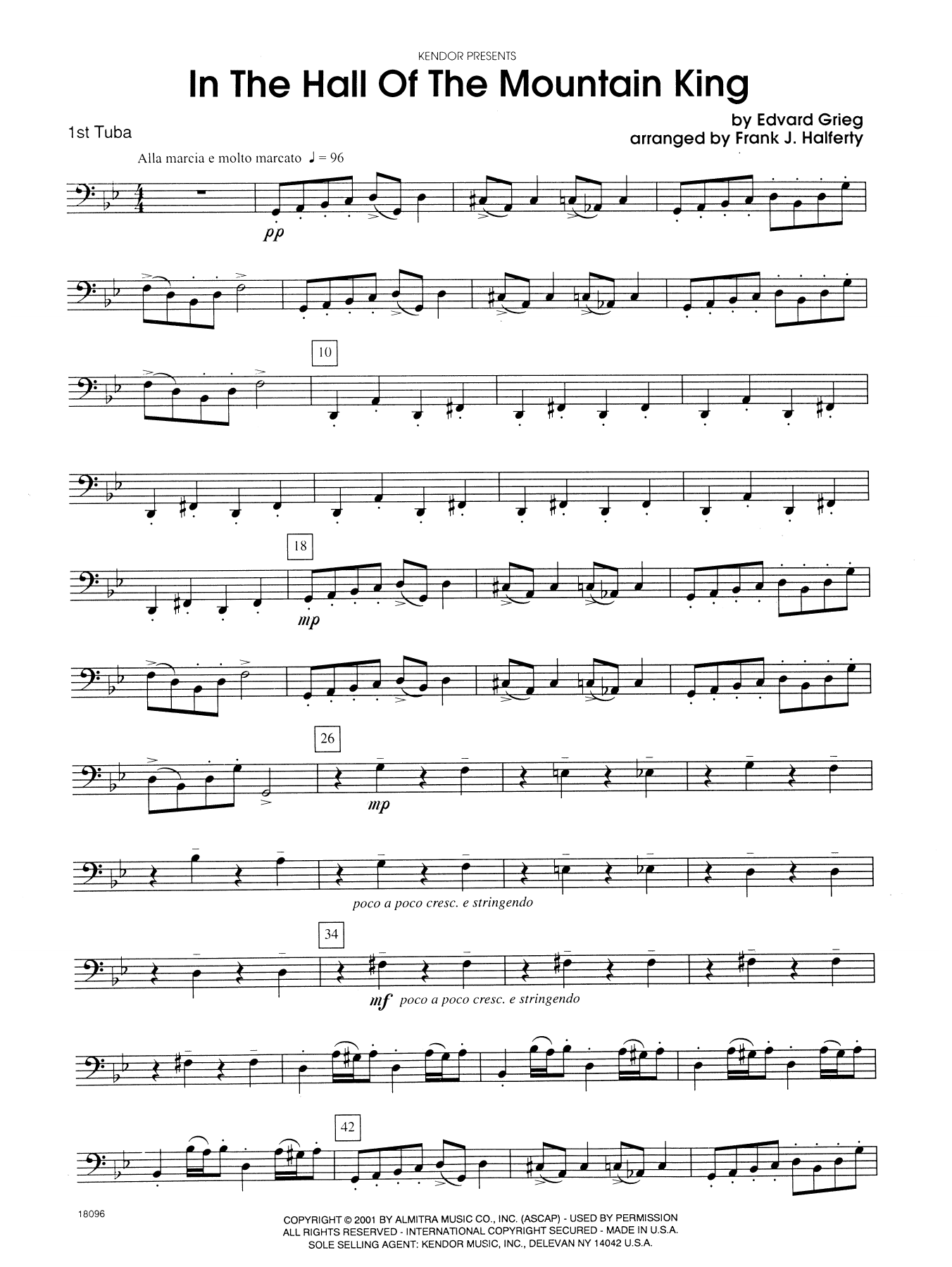 Download Halferty In the Hall of the Mountain King - Tuba Sheet Music