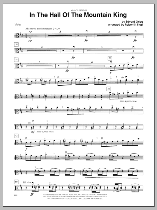 Download Frost In the Hall of the Mountain King - Viol Sheet Music