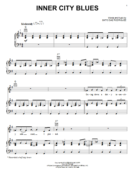 Download Rodriguez Inner City Blues Sheet Music