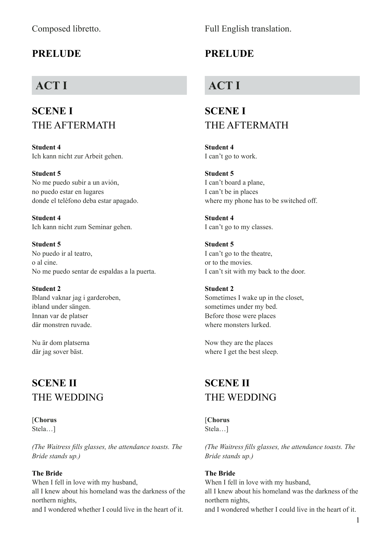 Kaija Saariaho Innocence (Libretto) sheet music notes printable PDF score