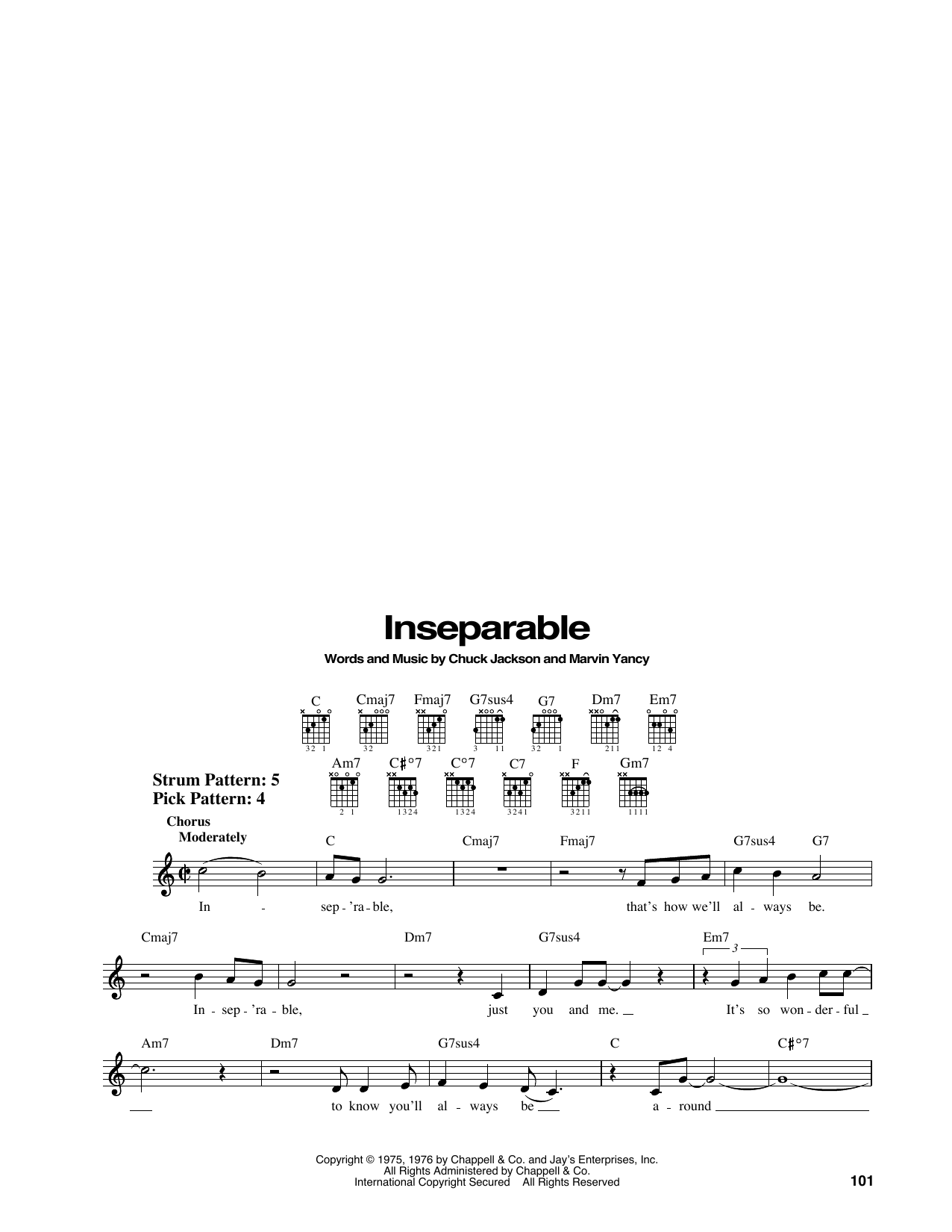 Download Natalie Cole Inseparable Sheet Music