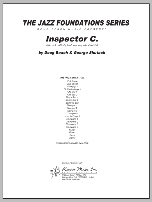 Download Beach, Shutack Inspector C. - Full Score Sheet Music