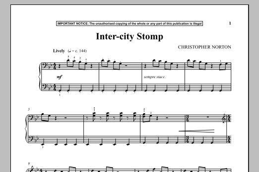 Download Christopher Norton Inter-City Stomp Sheet Music