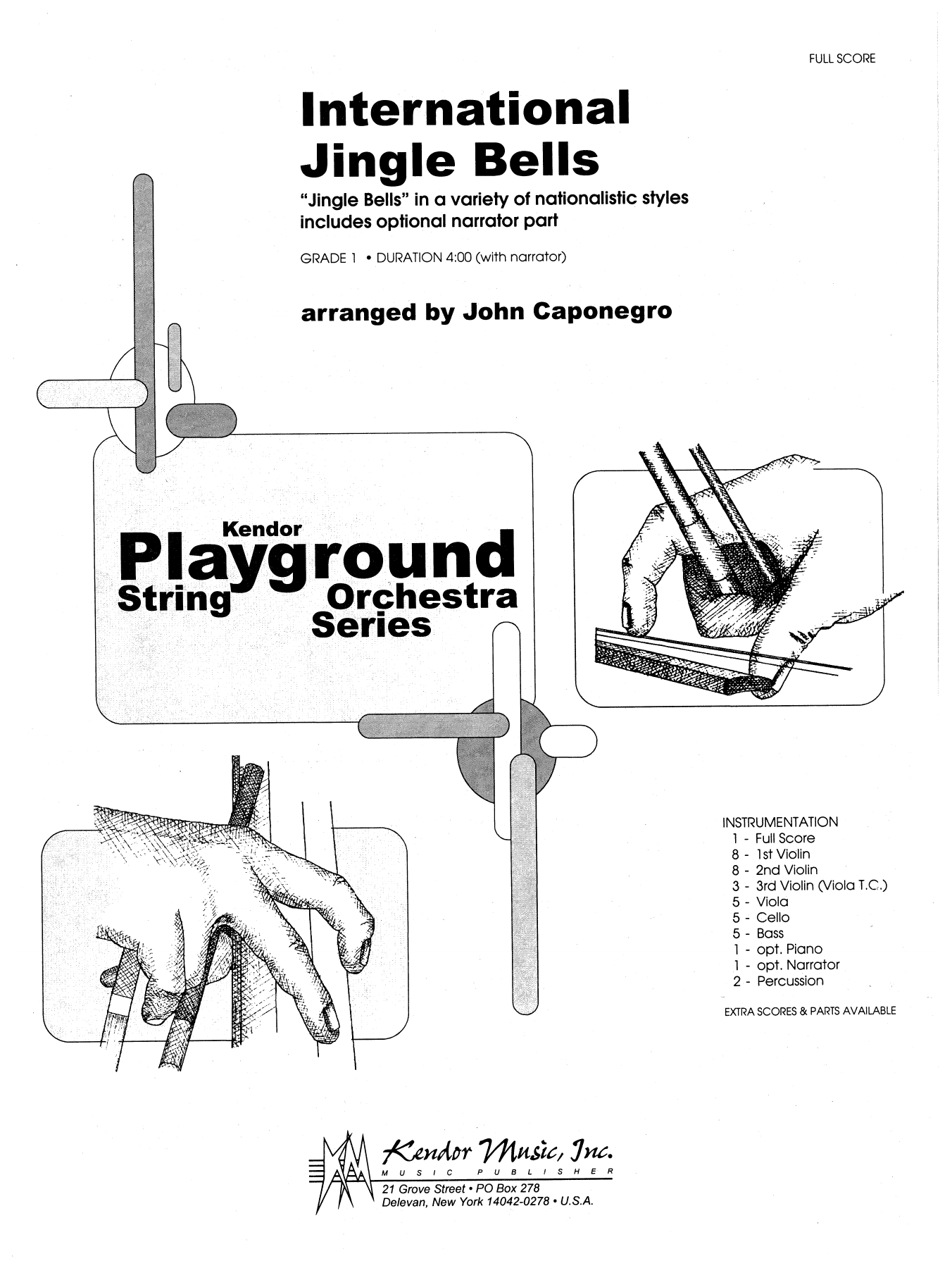 Download John Caponegro International Jingle Bells - Full Score Sheet Music