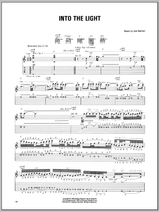 Download Joe Satriani Into The Light Sheet Music