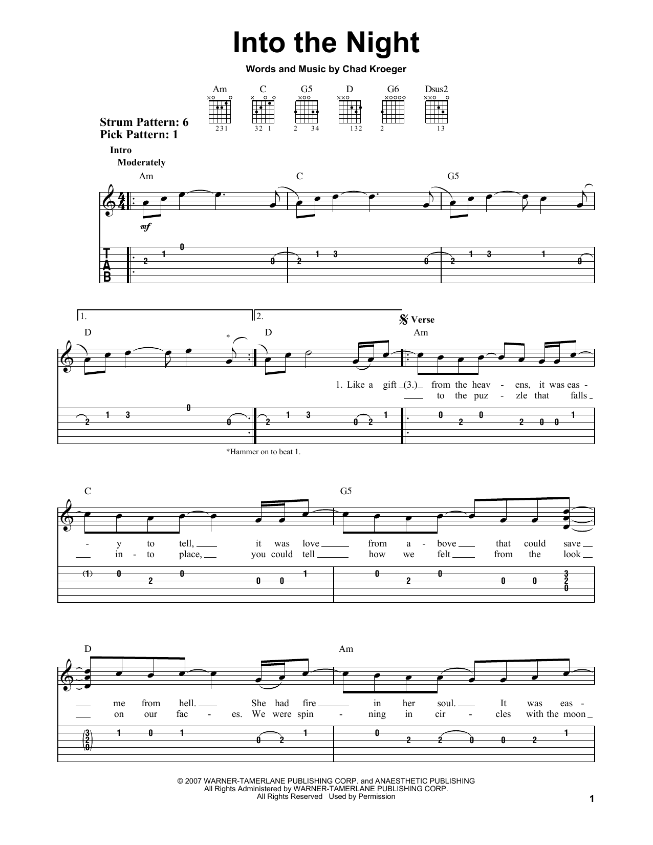 Download Santana Into The Night Sheet Music