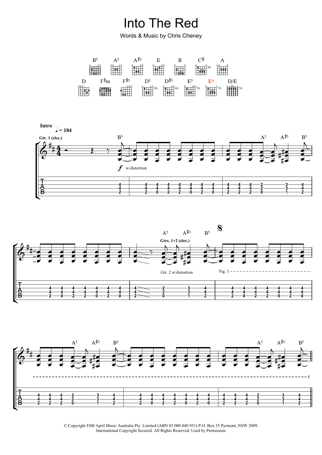 Download The Living End Into The Red Sheet Music