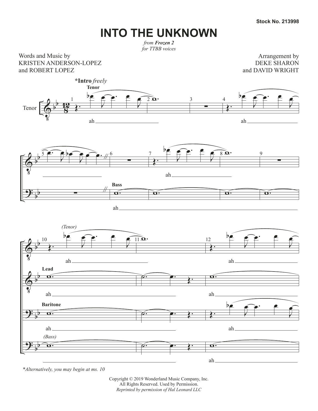 Download Kristen Anderson-Lopez & Robert Lope Into the Unknown (from Frozen 2) (arr. Sheet Music