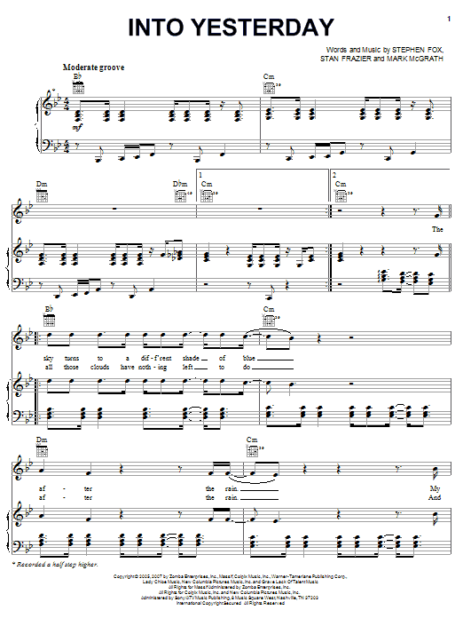 Download Sugar Ray Into Yesterday Sheet Music