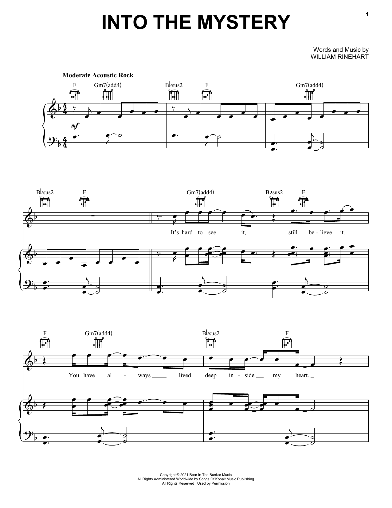 NEEDTOBREATHE Into The Mystery sheet music notes printable PDF score