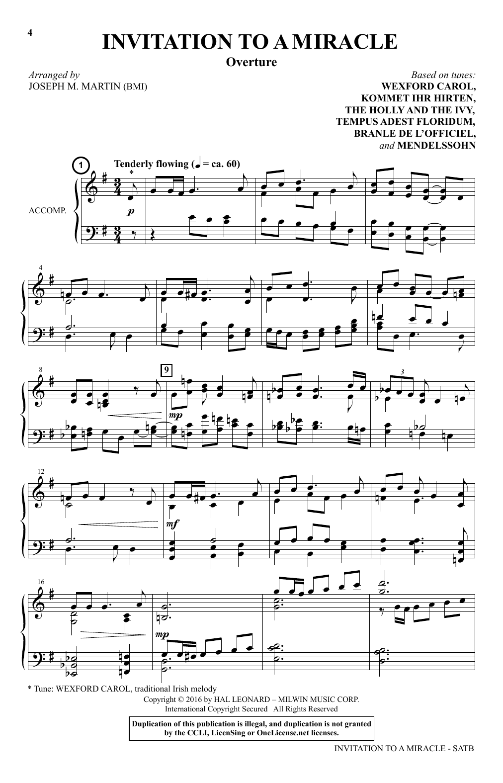 Download Joseph M. Martin Invitation To A Miracle Sheet Music