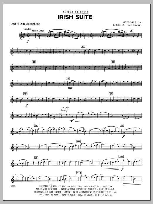 Download Del Borgo Irish Suite - Alto Sax 2 Sheet Music
