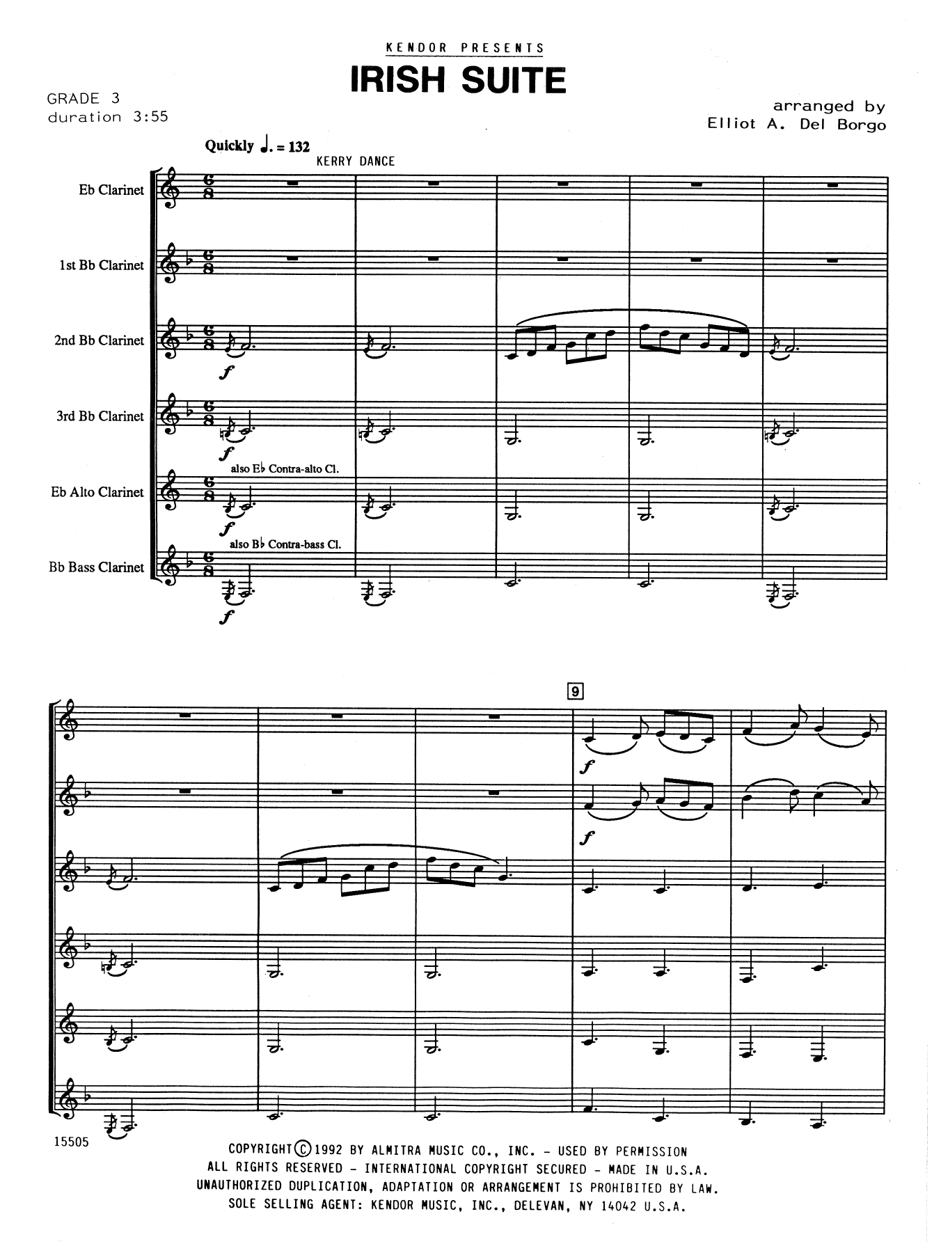 Download Elliot A. Del Borgo Irish Suite - Full Score Sheet Music