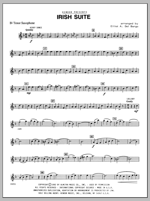 Download Del Borgo Irish Suite - Tenor Sax Sheet Music