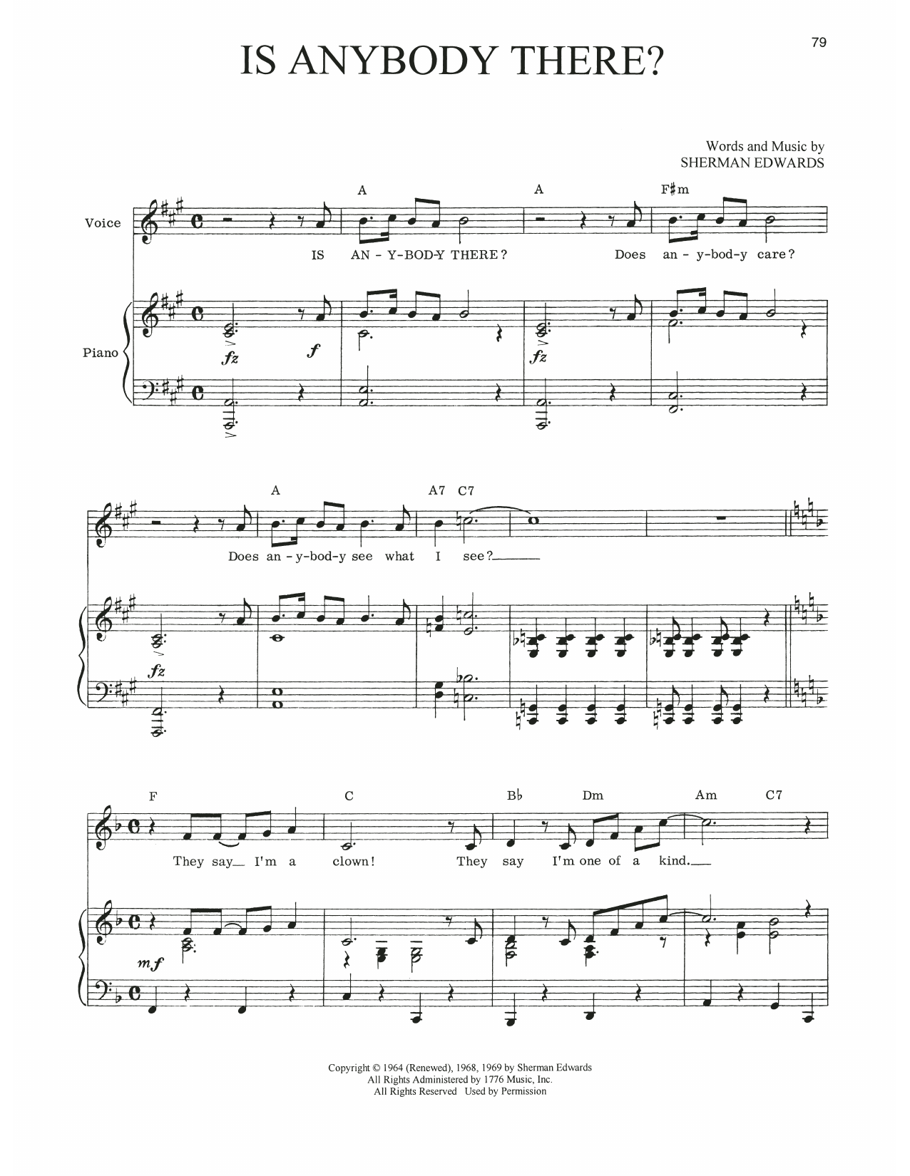 Download Sherman Edwards Is Anybody There? (from 1776) Sheet Music