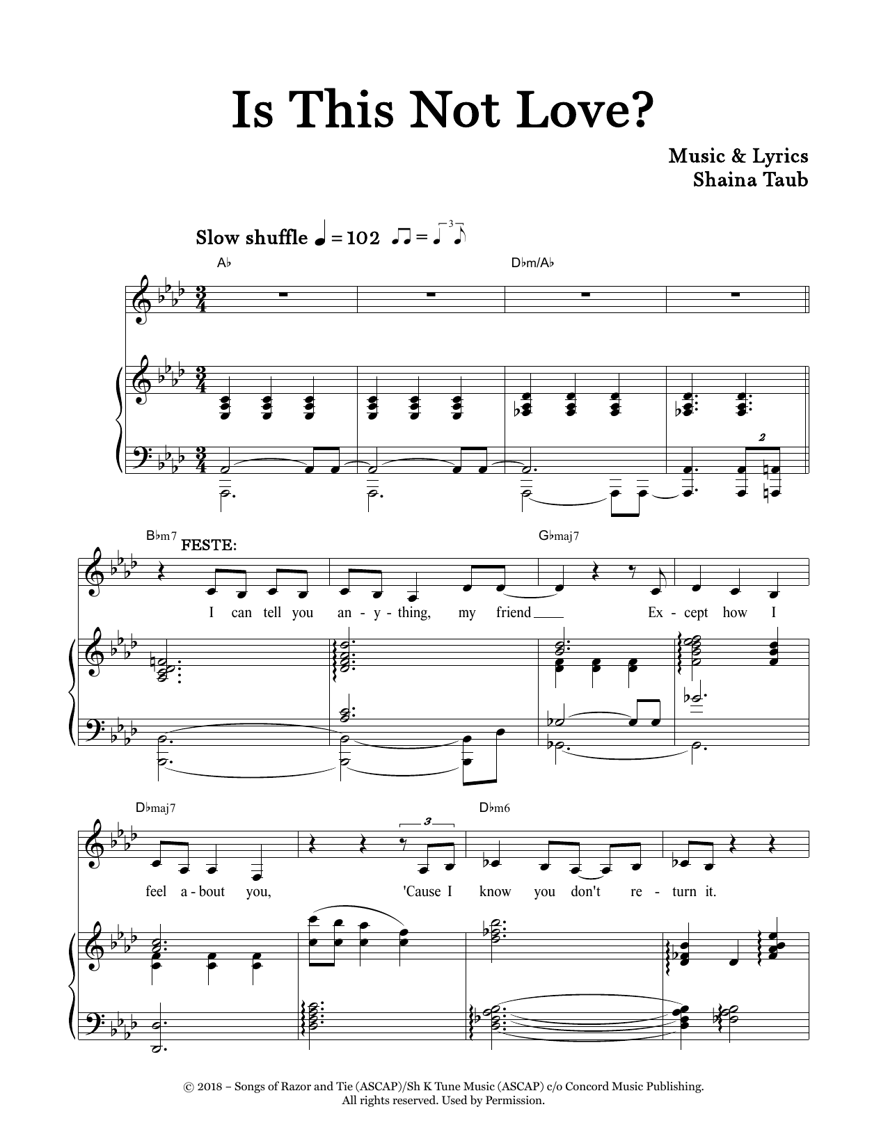 Download Shaina Taub Is This Not Love? (from Twelfth Night) Sheet Music