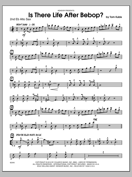 Download Kubis Is There Life After Bebop? - Alto Sax 2 Sheet Music