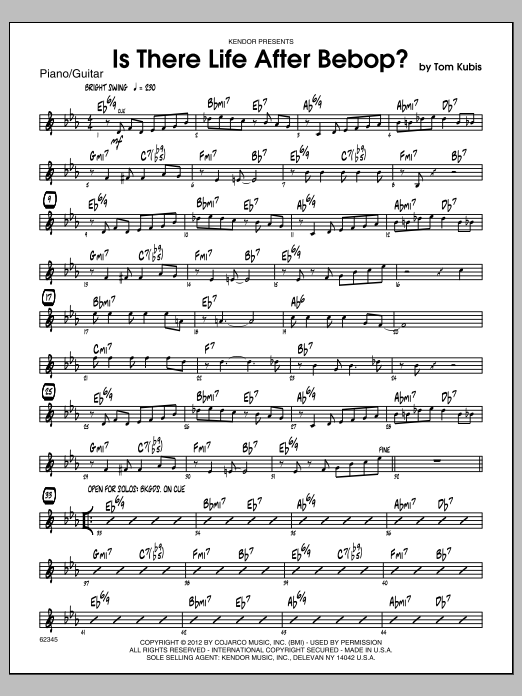 Download Kubis Is There Life After Bebop? - Piano Sheet Music