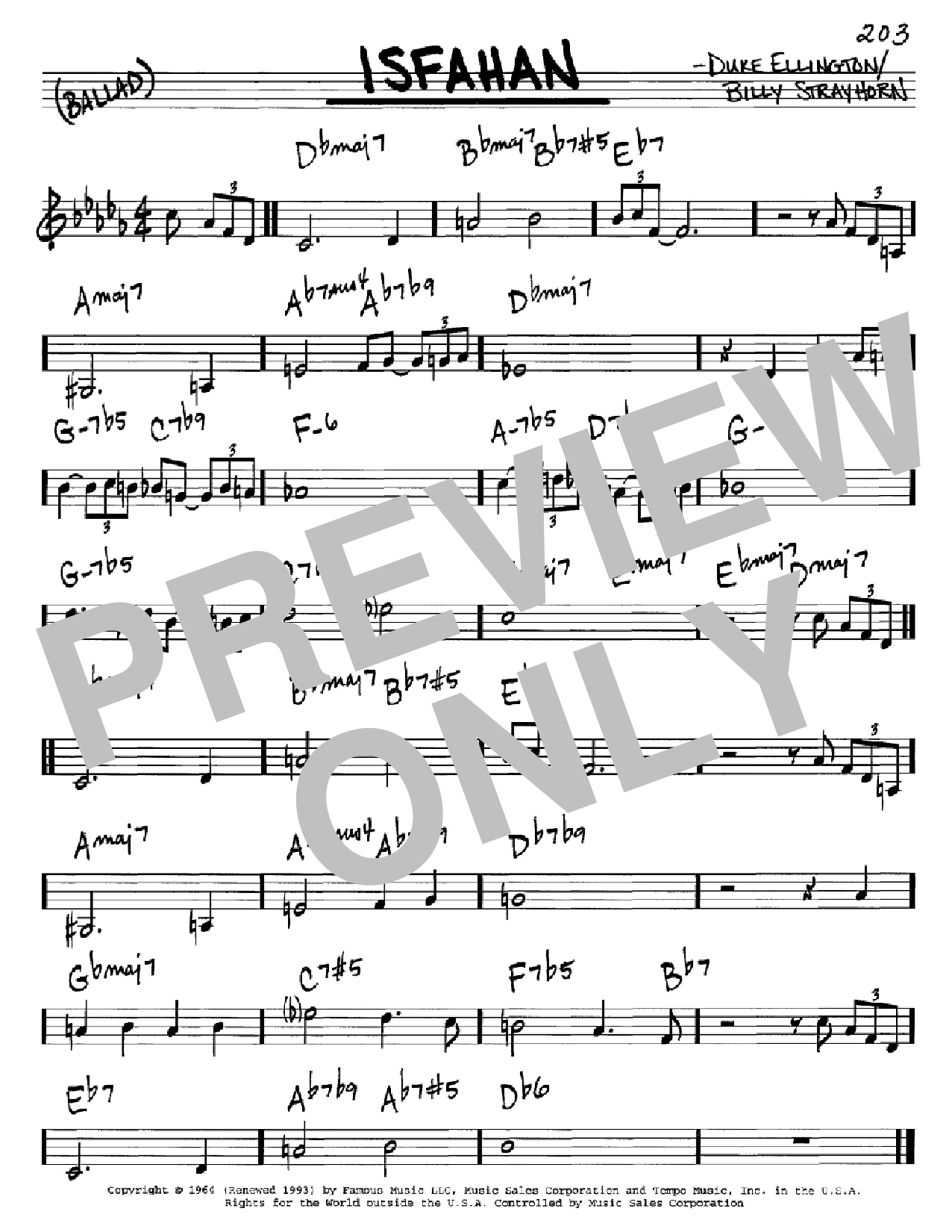 Download Duke Ellington Isfahan Sheet Music