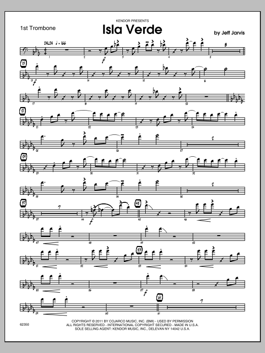 Download Jarvis Isla Verde - Trombone 1 Sheet Music
