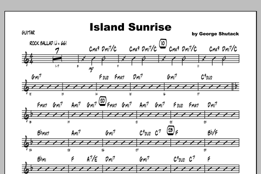 Download George Shutack Island Sunrise - Guitar Sheet Music