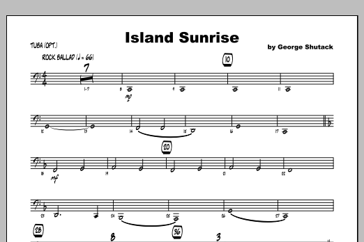 Download George Shutack Island Sunrise - Tuba Sheet Music