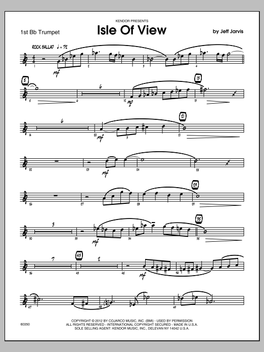 Download Jeff Jarvis Isle Of View - 1st Bb Trumpet Sheet Music