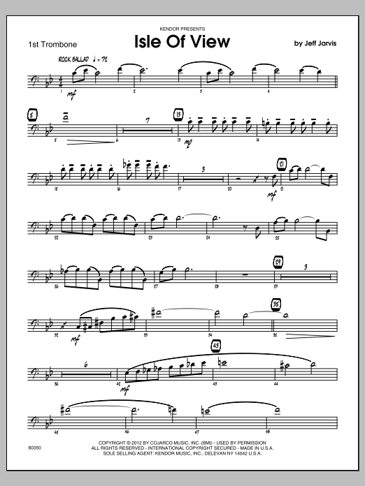 Download Jeff Jarvis Isle Of View - 1st Trombone Sheet Music