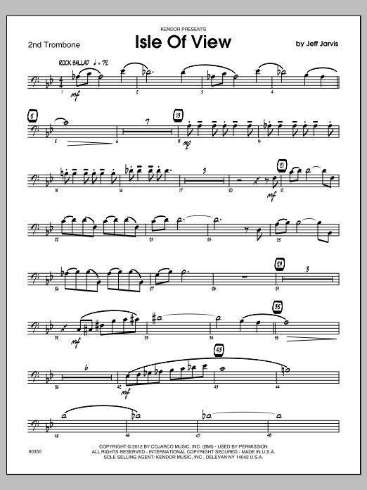 Download Jeff Jarvis Isle Of View - 2nd Trombone Sheet Music