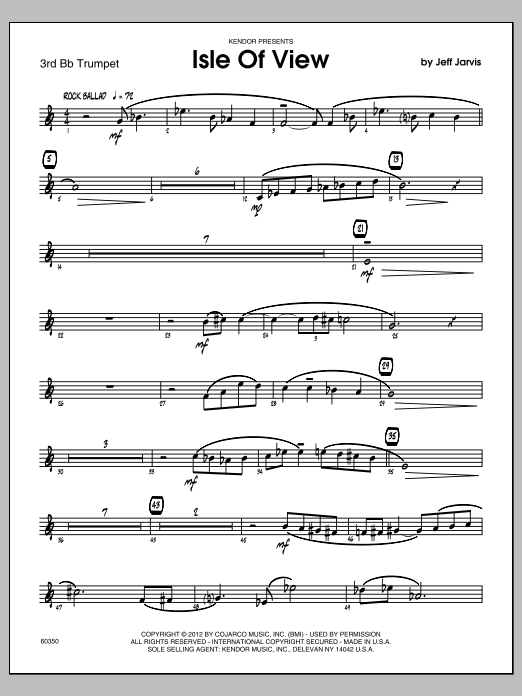 Download Jeff Jarvis Isle Of View - 3rd Bb Trumpet Sheet Music