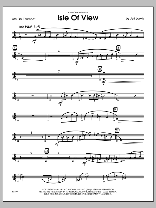 Download Jeff Jarvis Isle Of View - 4th Bb Trumpet Sheet Music