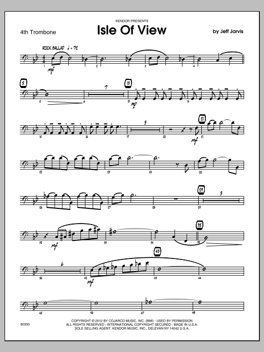 Download Jeff Jarvis Isle Of View - 4th Trombone Sheet Music