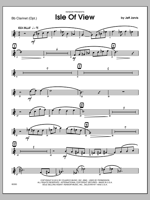 Download Jeff Jarvis Isle Of View - Bb Clarinet Sheet Music