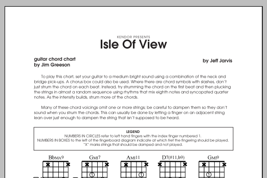 Download Jeff Jarvis Isle Of View - Guitar/ Rhythm Sheet Music