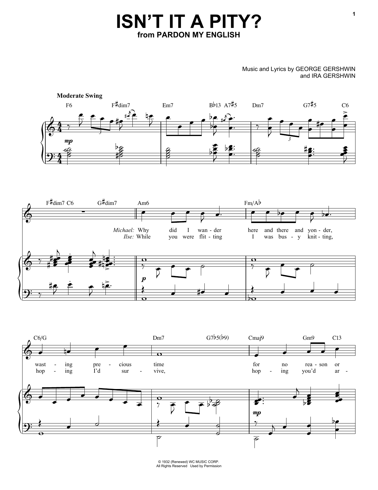 Download George Gershwin Isn't It A Pity? [Jazz version] (arr. B Sheet Music